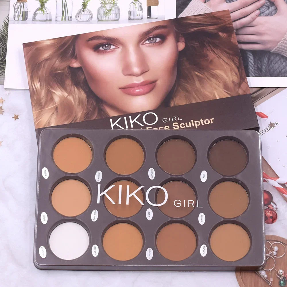 Enhance Your Beauty with KIKO GIRL's Matte Face Palette - 12 Colors!