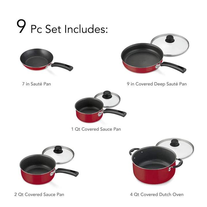 Upgrade Your Kitchen with Tramontina's 9-Piece Non-stick Cookware Set - Perfect for Everyday Cooking!