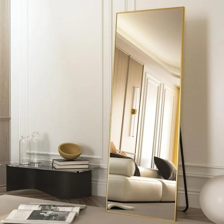 Upgrade Your Space with a Stunning Full Length Mirror - Premium Glass & Aluminum Frame - Multiple Colors Available!