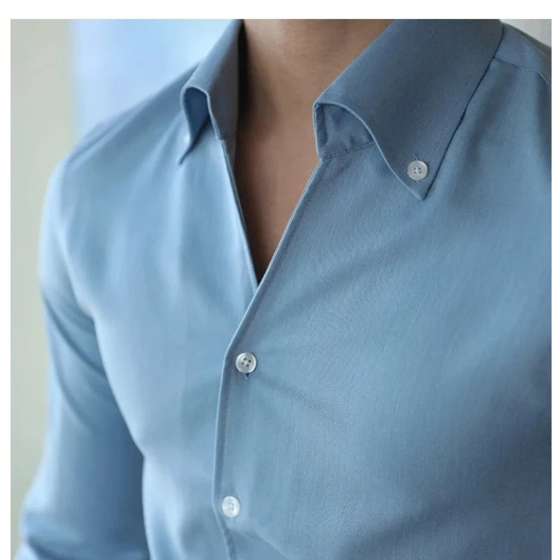 Branded Italian Collar Shirt - Wrinkle-free & Fashionable