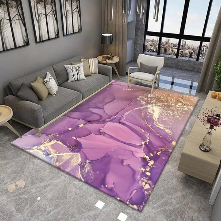 Nordic Marble Living Room Carpet Light Luxury Abstract Balcony Study Area Rugs Bedroom Carpets Cloakroom Non-slip Floor Mats