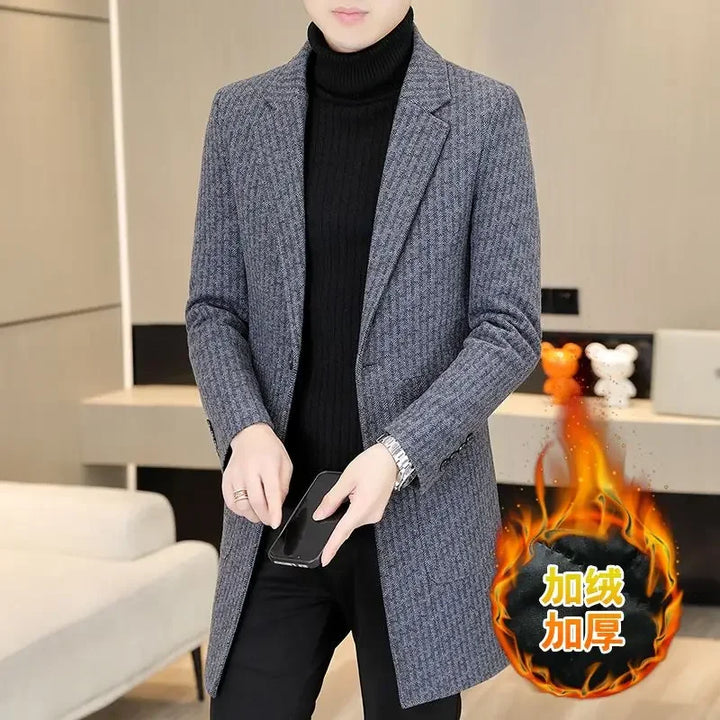 2024 Wool Coat for Men | High-End Comfort | Business Suit Collar