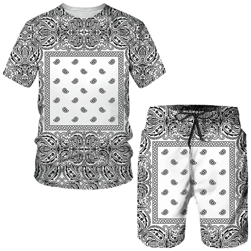 Stylish Kids Sets: 3D Print Graffiti Swimwear & Tees for Boys & Girls