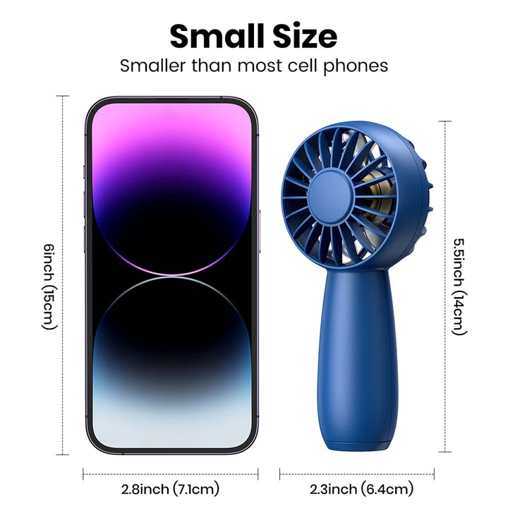 TOPK Mini Portable Fan 3 Speeds USB Rechargeable Handheld Fan