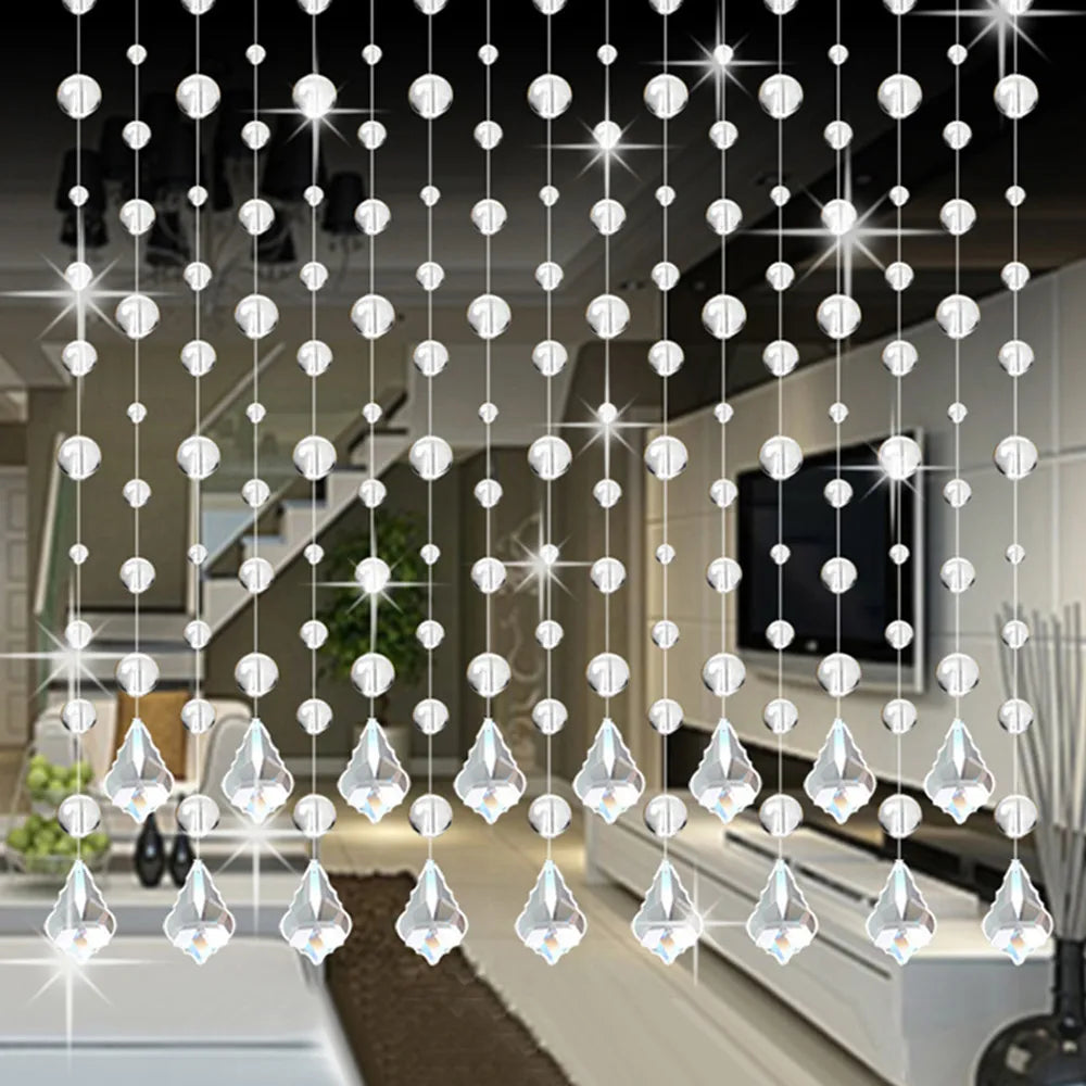 Fashion Crystal Glass Bead Curtain Luxury Living Room Bedroom Window Door Wedding Blinds On Windows Estores Ventana Enrollables