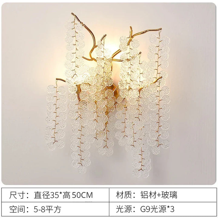 Luxury Crystal Wall Lamp Decoration Bedroom G9 Led Bulb Wall Sconces Interior Lighting Decoration For Wall Light Indoor