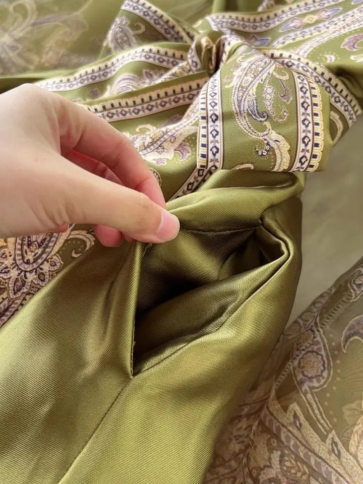 Paisley Print Bandage Wrap Dress