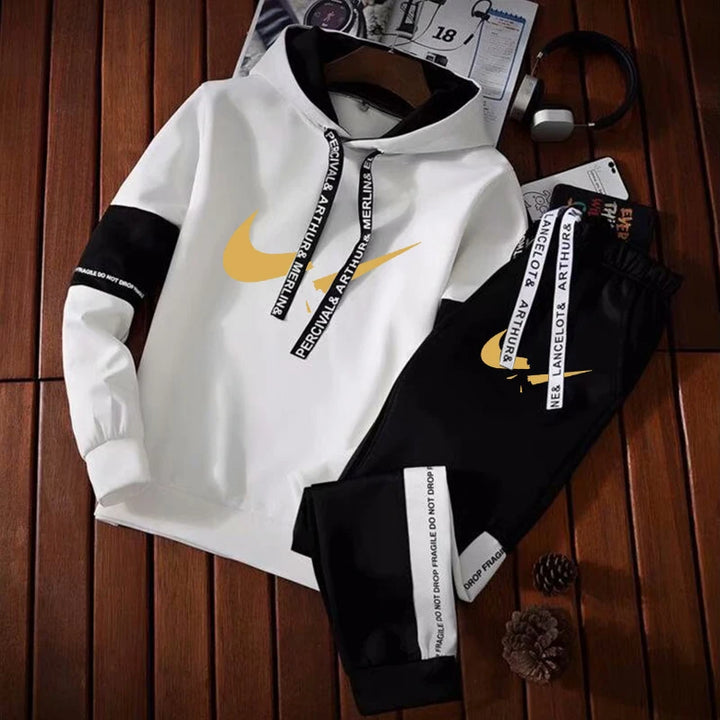 2023 New Men's Luxury Brand Hoodies+Sweatpants Tracksuit Casual Sweatshirt Set Outdoor Sports Suit Outfits Jogging Male Pullover