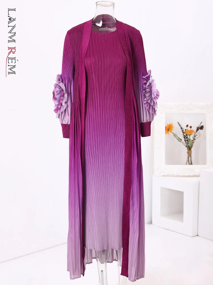 Upgrade Your Wardrobe with LANMREM's 2024 Floral Pleated Set - Limited Stock!