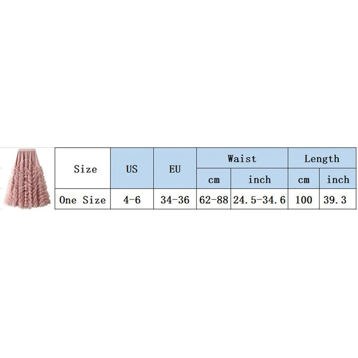 Fairycore Tutu Skirt - High Waist, Pleated, Long, Solid Color