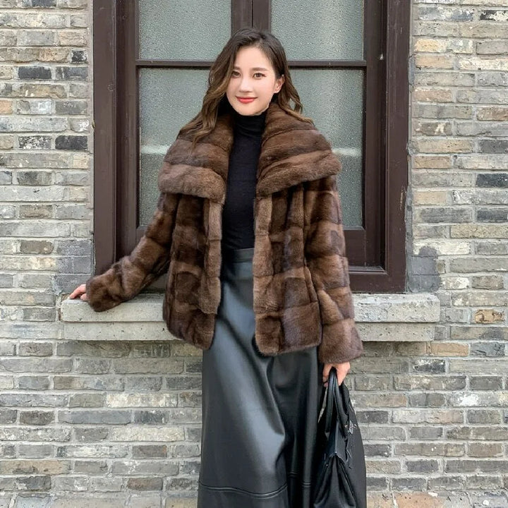 2023 Mink Fur Coat - 100% Real, Warm & Stylish