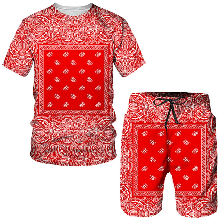 Stylish Kids Sets: 3D Print Graffiti Swimwear & Tees for Boys & Girls