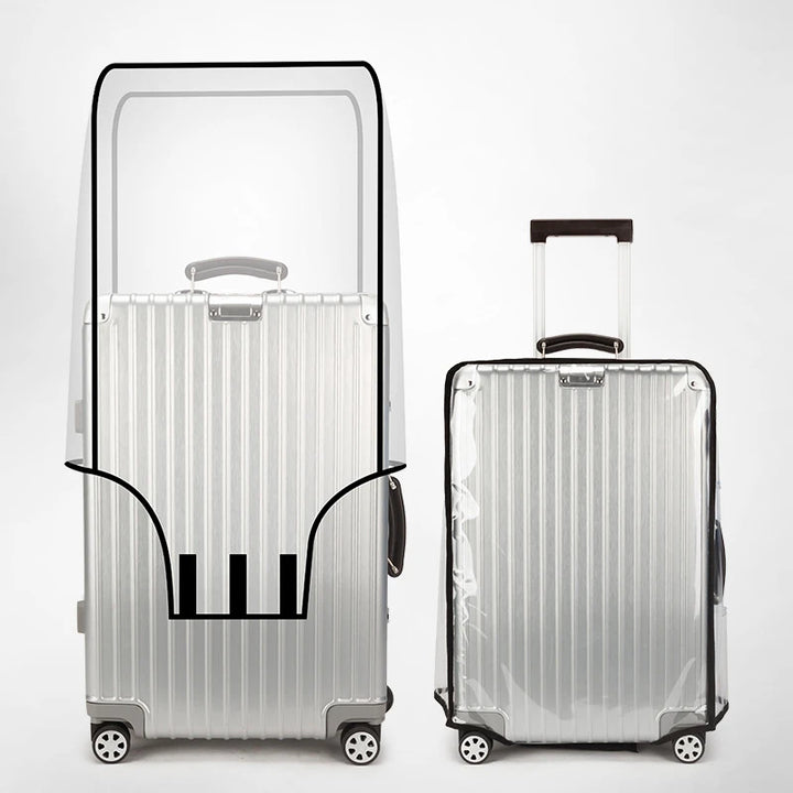 Transparent Waterproof Luggage Cover for 20-30 inch Suitcases - Protect Your Belongings on Any Trip!