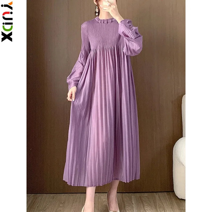 YUDX Miyake Pleated A Line Dress