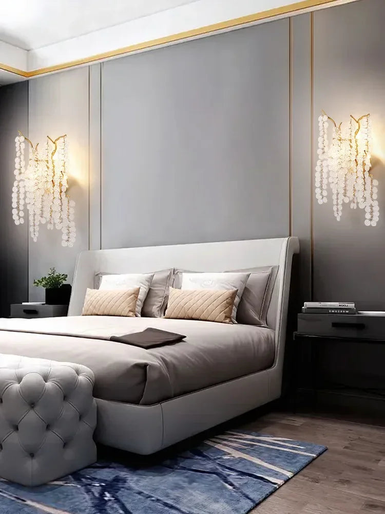 Luxury Crystal Wall Lamp Decoration Bedroom G9 Led Bulb Wall Sconces Interior Lighting Decoration For Wall Light Indoor