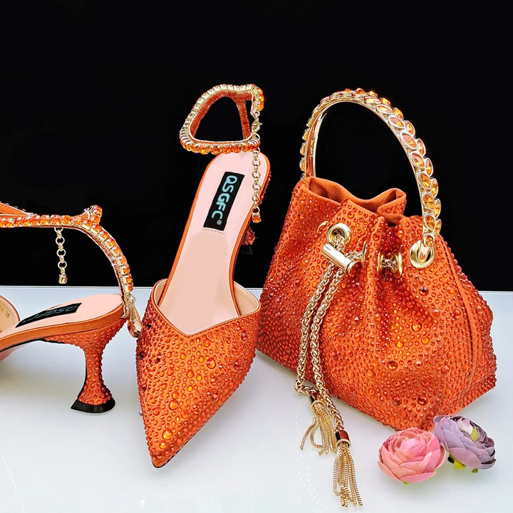 Stylish Pointed Shoes & Bag Set - Perfect for Weddings!