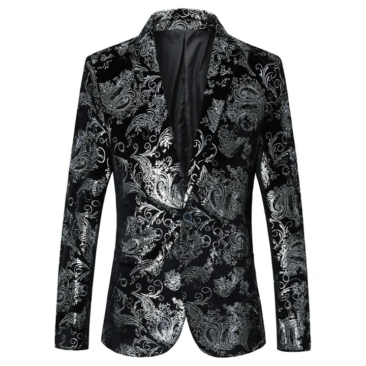 2024 Summer Men's Business Suit Jacket | Single Breasted Jacquard Blazers