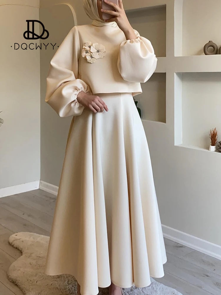 New Fashion Floral Skirts Two-piece Set for Women - Elegant Lady Skirt Sets