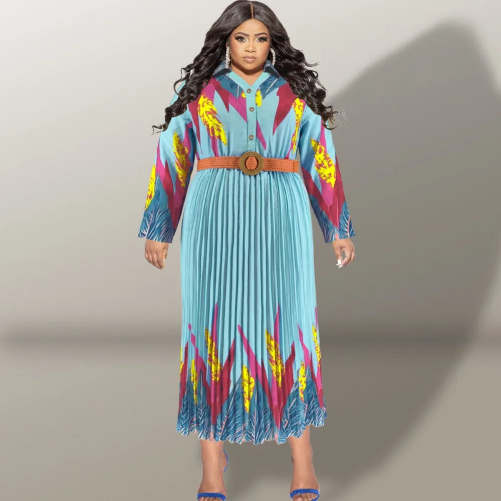 Temperament Print Plus Size Dress - Wholesale Dropshipping