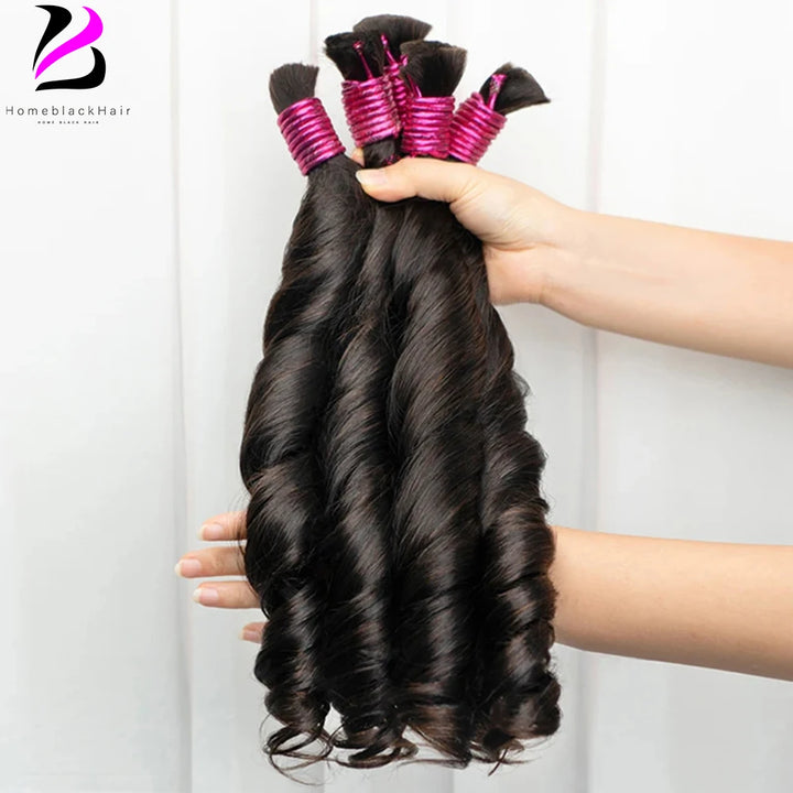 100% Virgin Human Hair Bulk Extensions - Raw Vietnamese Tissage