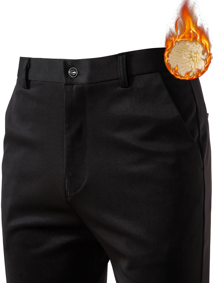 Men's Semi-formal Warm Dress Pants For Fall Winter Business
