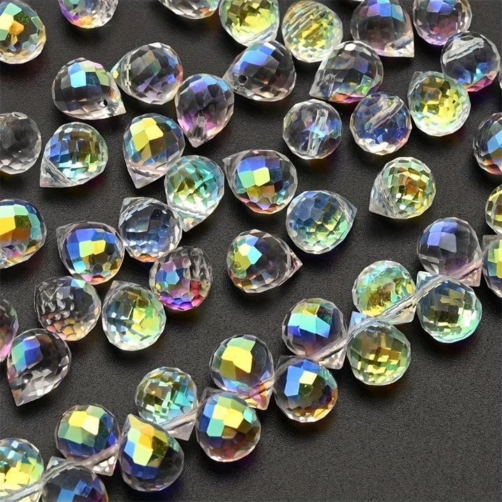 8mm 20pcs Austria AB Color Crystal Strawberry Beads Shiny Faceted Glass Beads For DIY Wedding Dress Jewelry Making Accessories