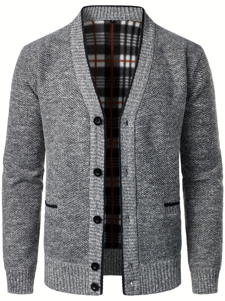Men's V-neck Cardigan Casual Knit Jacket For Fall Winter Men Clothes Best Sellers