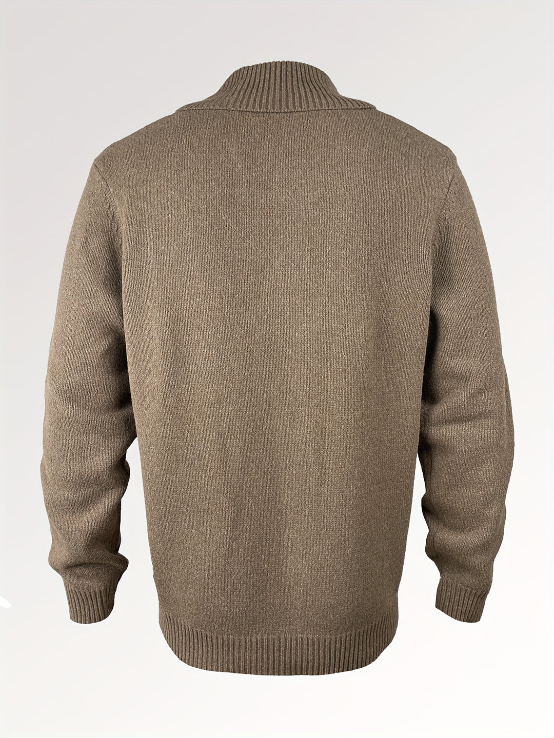 Men's Shawl Collar Cardigan Double Breasted Sweater, Plain Regular Fit Casual Knitted Sweater