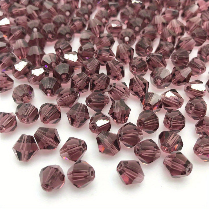 90pcs Austrian Crystal Element Bicone Beads  4mm Multicolor Faceted Glass Spacer Beads For Jewelry Making DIY Accessories Handmade Craft Beads Accessories