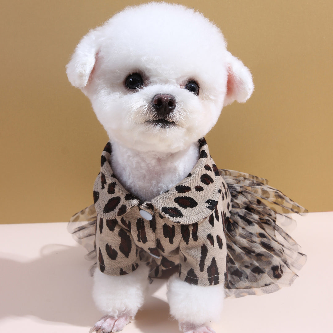 Stylish Leopard Print Pet Dress - Perfect for Small Breeds!