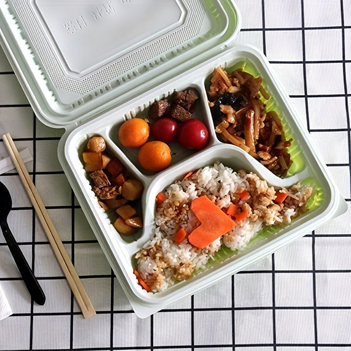 Square-Shaped Disposable Lunch Box - Perfect for Takeout!