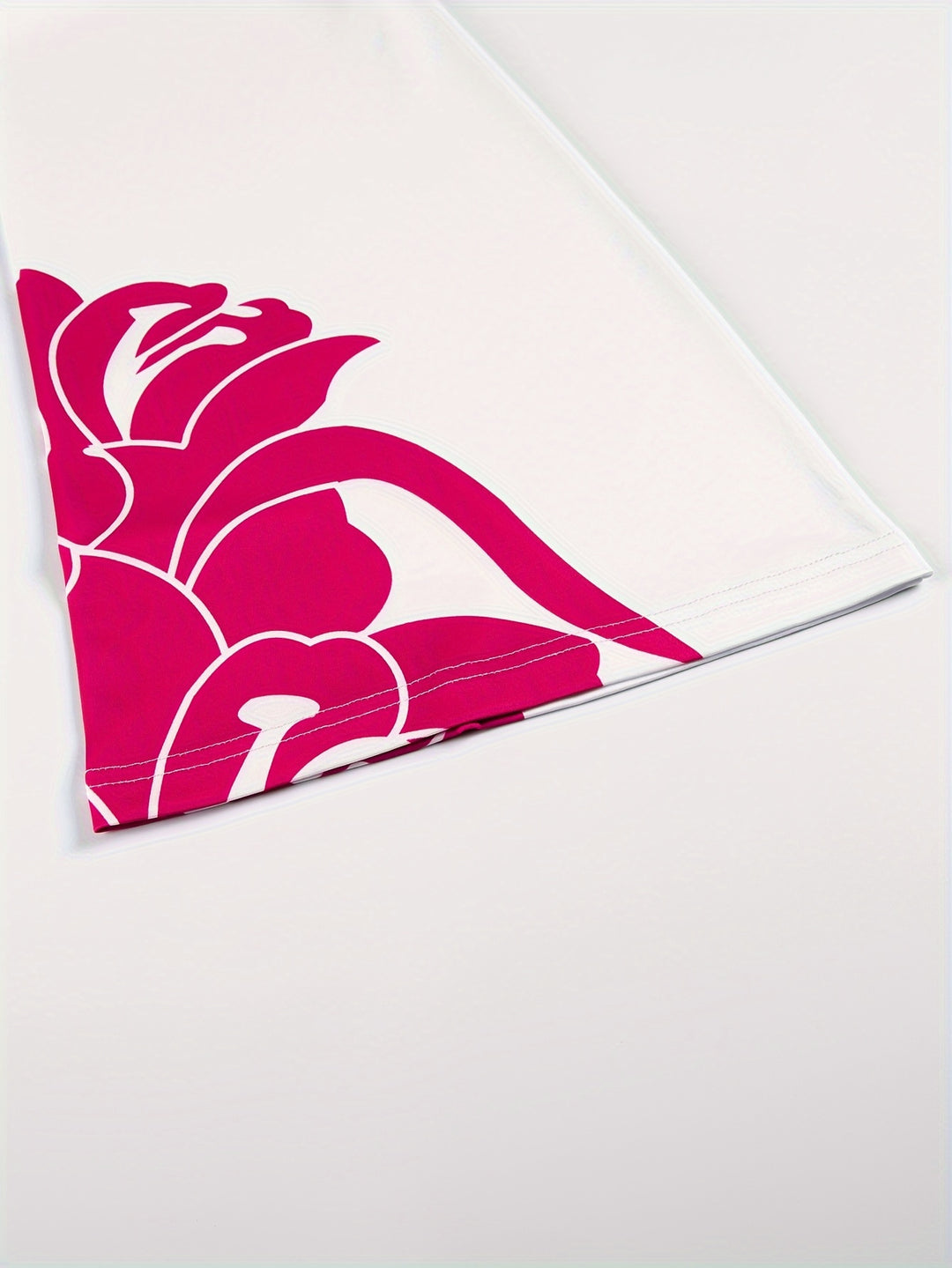 Plus Size Floral Print Two-piece Skirt Set, Crew Neck Long Sleeve Top & High Waist Skirts Outfits, Women's Plus Size Clothing