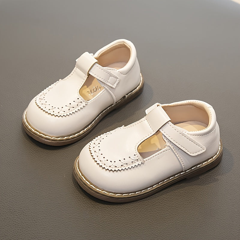 Trendy Low Top Loafer Shoes For Baby Girls, Lightweight Comfortable Non Slip Flat Shoes For Indoor Outdoor, Spring And Autumn