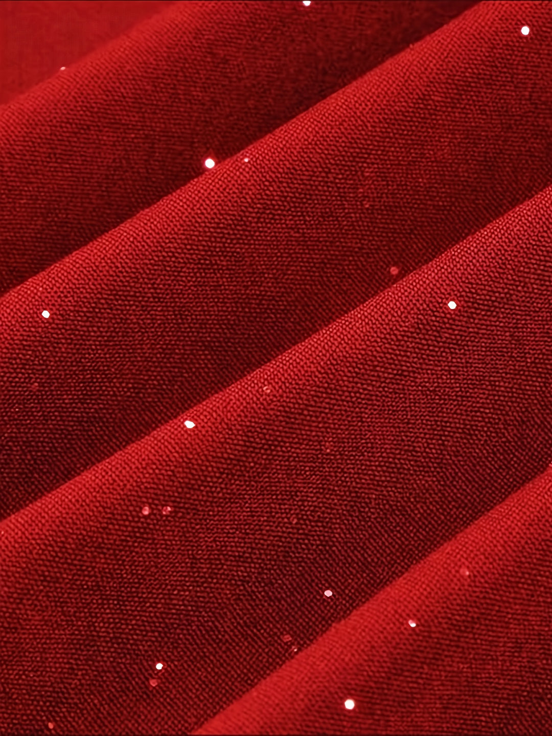 Plus Size Sexy Dress, Women's Plus Solid Rhinestone Decor Off Shoulder Long Sleeve Ruffle Trim Bodycon Mermaid Dress