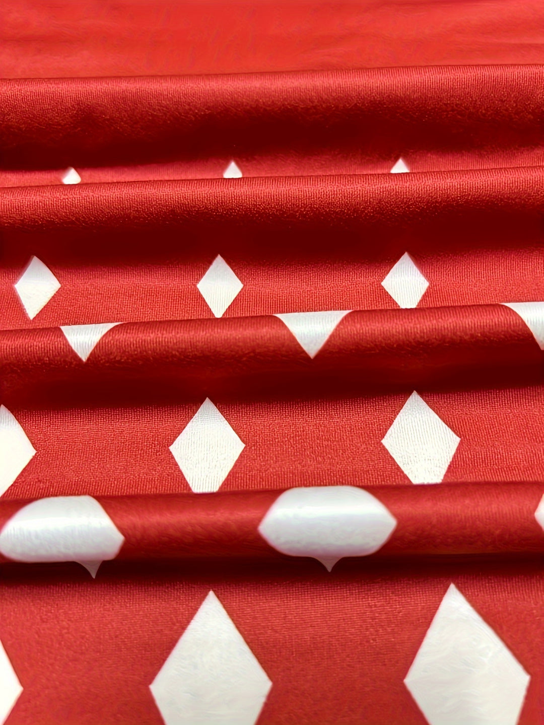 Plus Size Elegant Dress, Women's Plus Geometric Print Long Sleeve Notched Neck Slim Fit Dress