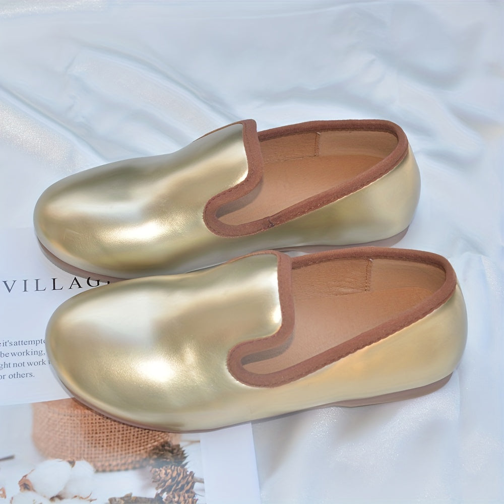 Toddler Girls Casual Slip On Loafer Shoes, Children's Lightweight Soft Sole Flat Shoes