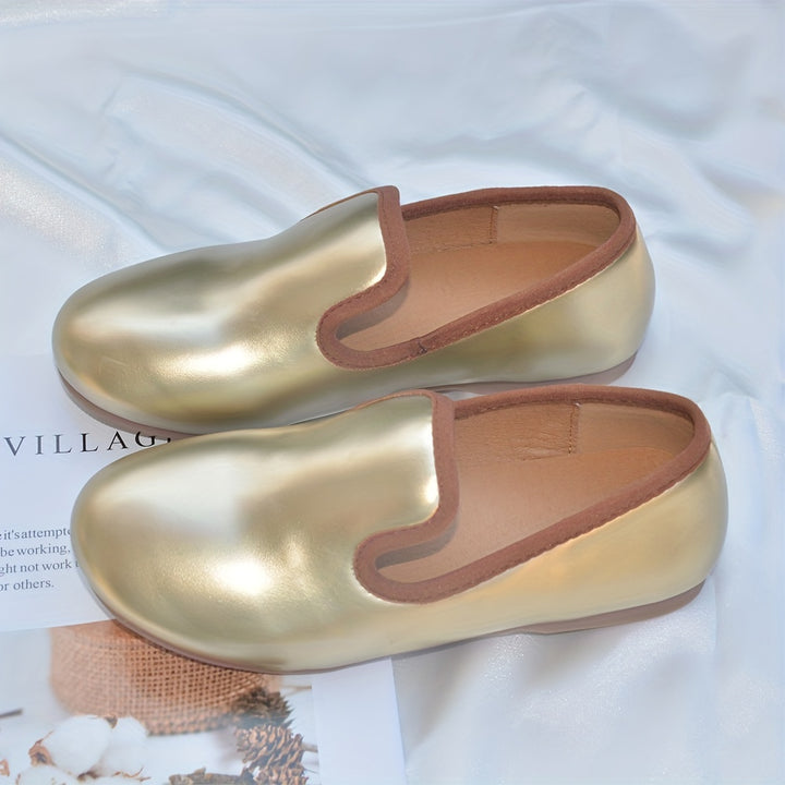 Toddler Girls Casual Slip On Loafer Shoes, Children's Lightweight Soft Sole Flat Shoes