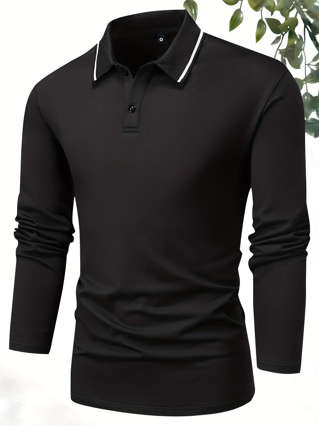 Retro Men's Long Sleeve Shirt, Trendy Contrast Binding Male Shirt For Spring Fall Outdoor