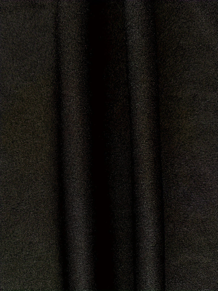 Plus Size Casual Outfits Set, Women's Plus Solid Round Neck Slight Stretch Dress & Lantern Sleeve Open Front Cardigan Outfits Two Piece Set