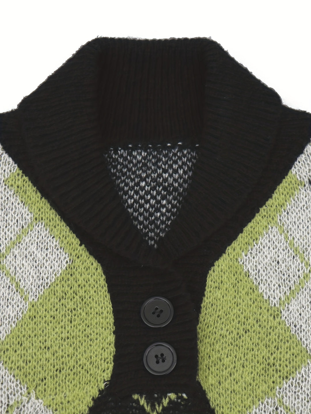 Retro All Match Knitted Argyle Sweater, Men's Casual Warm Middle Stretch Shawl Collar Pullover Sweater For Men Fall Winter