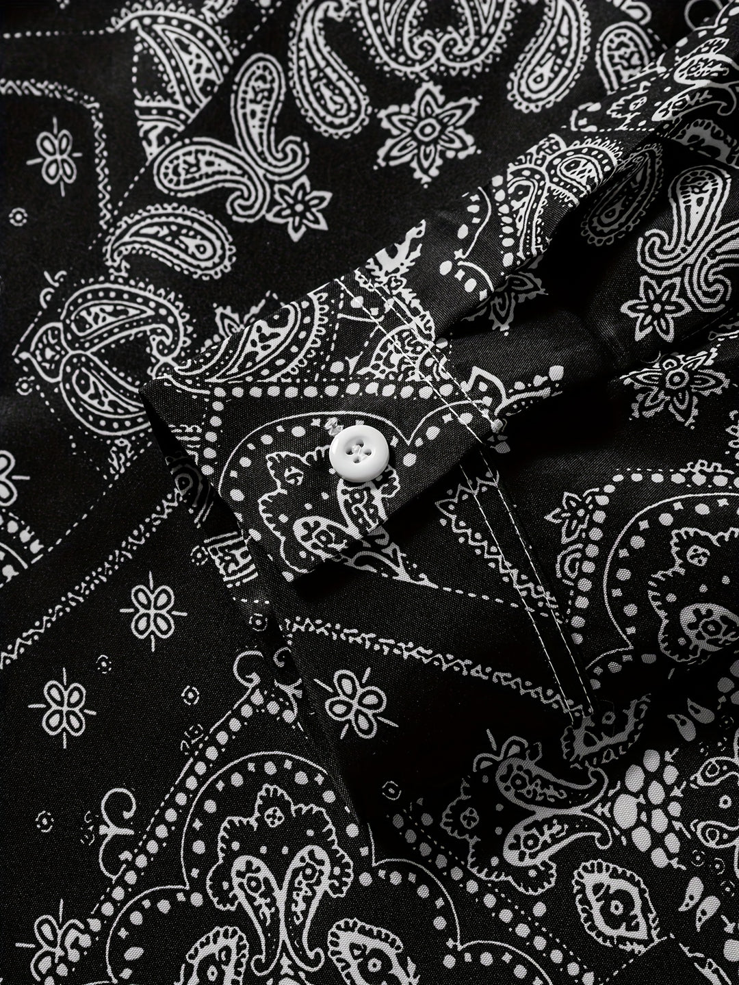 Retro Paisley Pattern Men's Shirt Top Turn-Down Collar Long Sleeve Closure Male Casual Shirt For Men Daily Vacation Streetwear