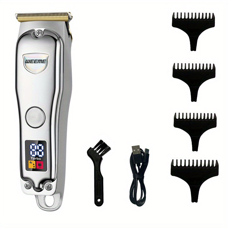 Hair Clipper, Cordless Beard Trimmer Shaver Electric T Blade Hair Trimmer Grooming Kit Razor For Men & Women Zero Gap Hair Cutting Kit With Guide Combs, Gifts For Men