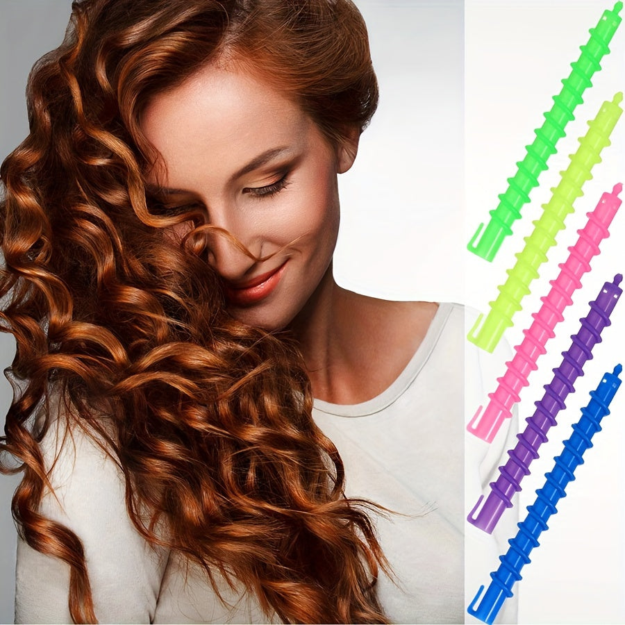 20pcs Hair Curler Set Spiral Hair Perm Rods DIY Plastic Long Barber Hairdressing Styling Curling Perm Rods