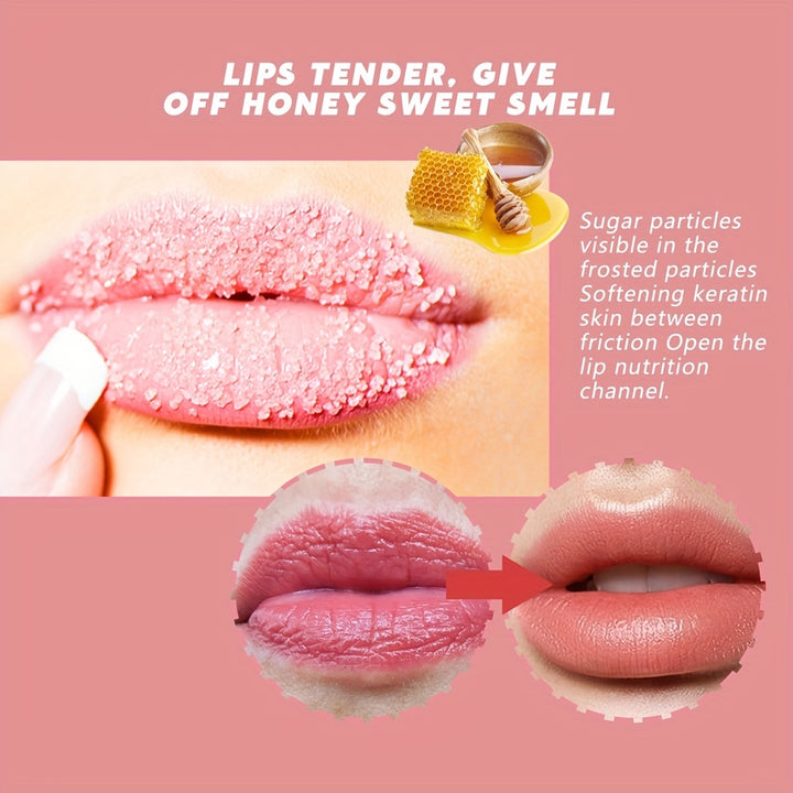 Peach Lip Scrub Exfoliating Fade Lip Lines Removing Dead  Moisturizing Care Makeup