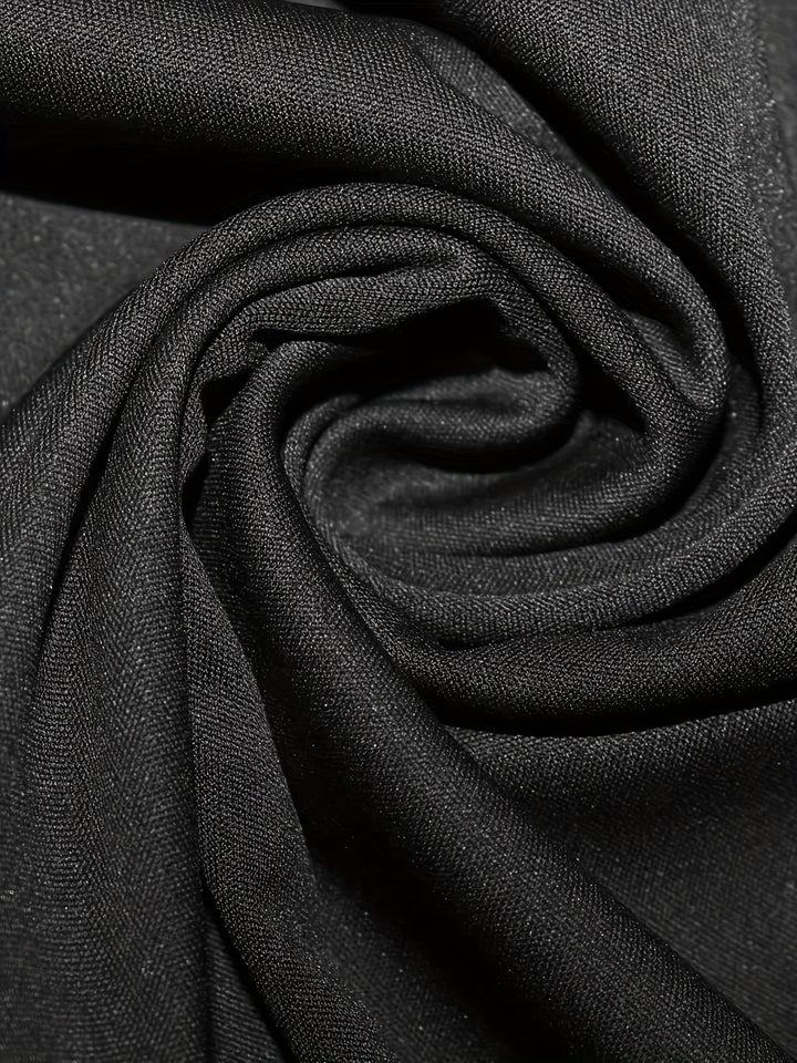 Stylish Plus Size Dress for Women - Cross Letter & Stripe Print Long Sleeve Split Dress