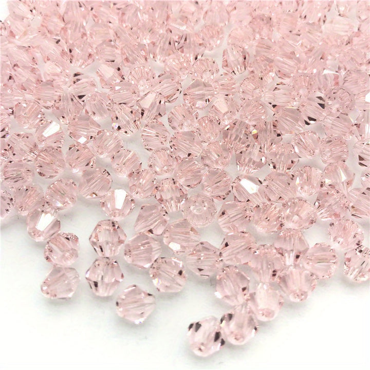 90pcs Austrian Crystal Element Bicone Beads  4mm Multicolor Faceted Glass Spacer Beads For Jewelry Making DIY Accessories Handmade Craft Beads Accessories