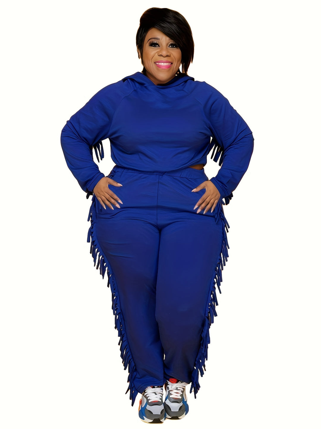 Stylish Plus Size Hoodie and Pants Set for Women, Perfect for Casual Wear