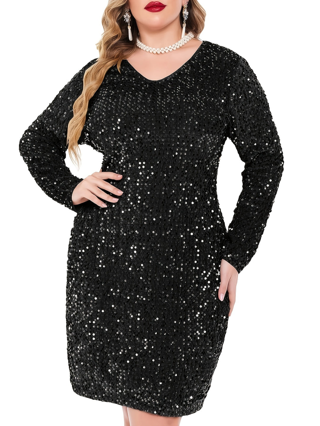 Stunning Plus Size Sequin Bridesmaid Dress for Formal Occasions