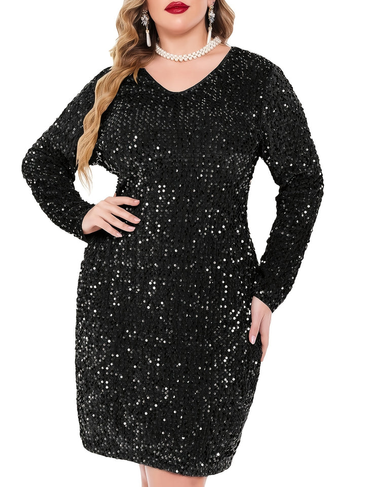 Stunning Plus Size Sequin Bridesmaid Dress for Formal Occasions