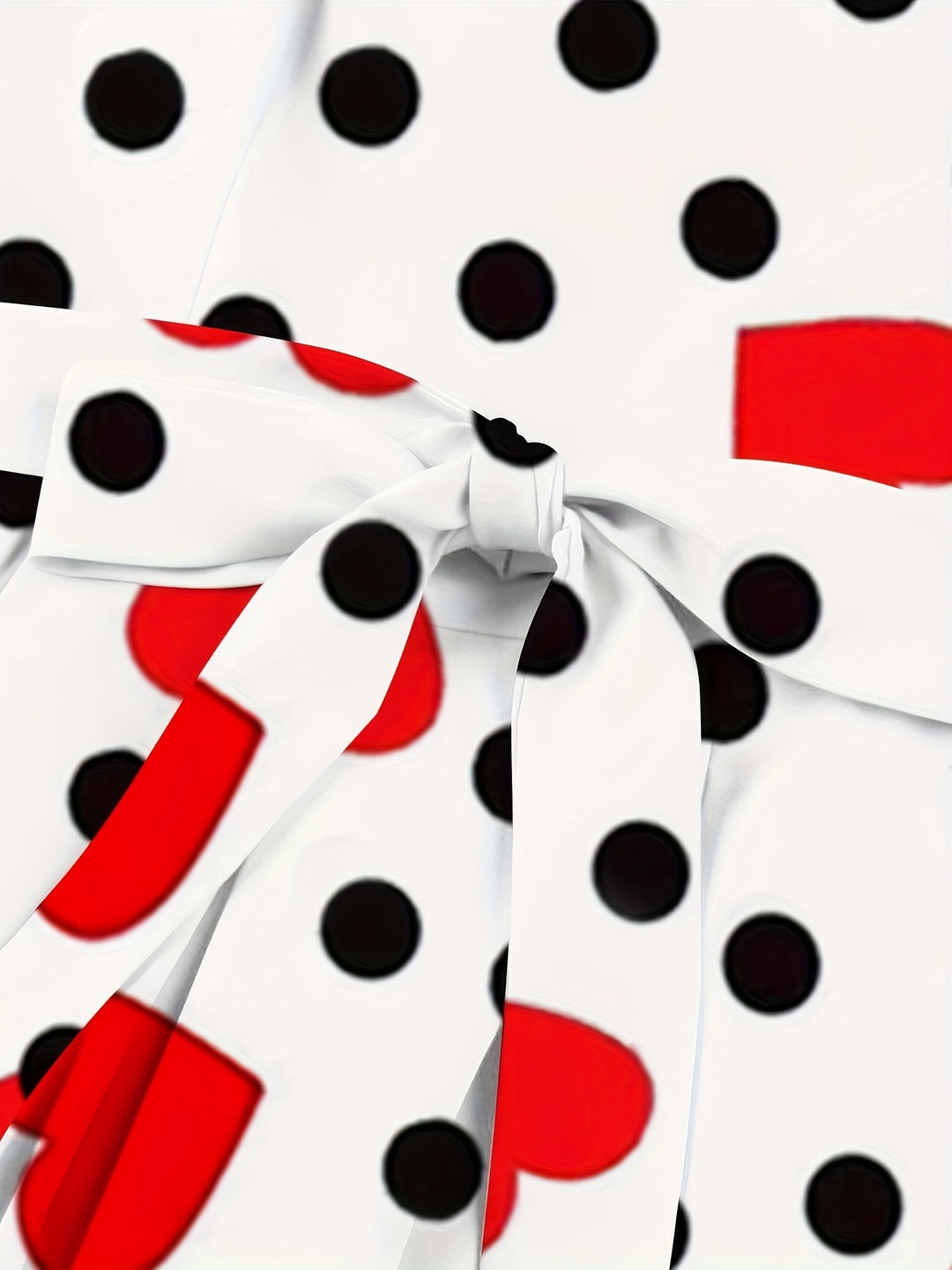 Plus Size Heart Print Slip Dress, Lace Up Sleeveless Dress For Summer, Women's Plus Size Clothing